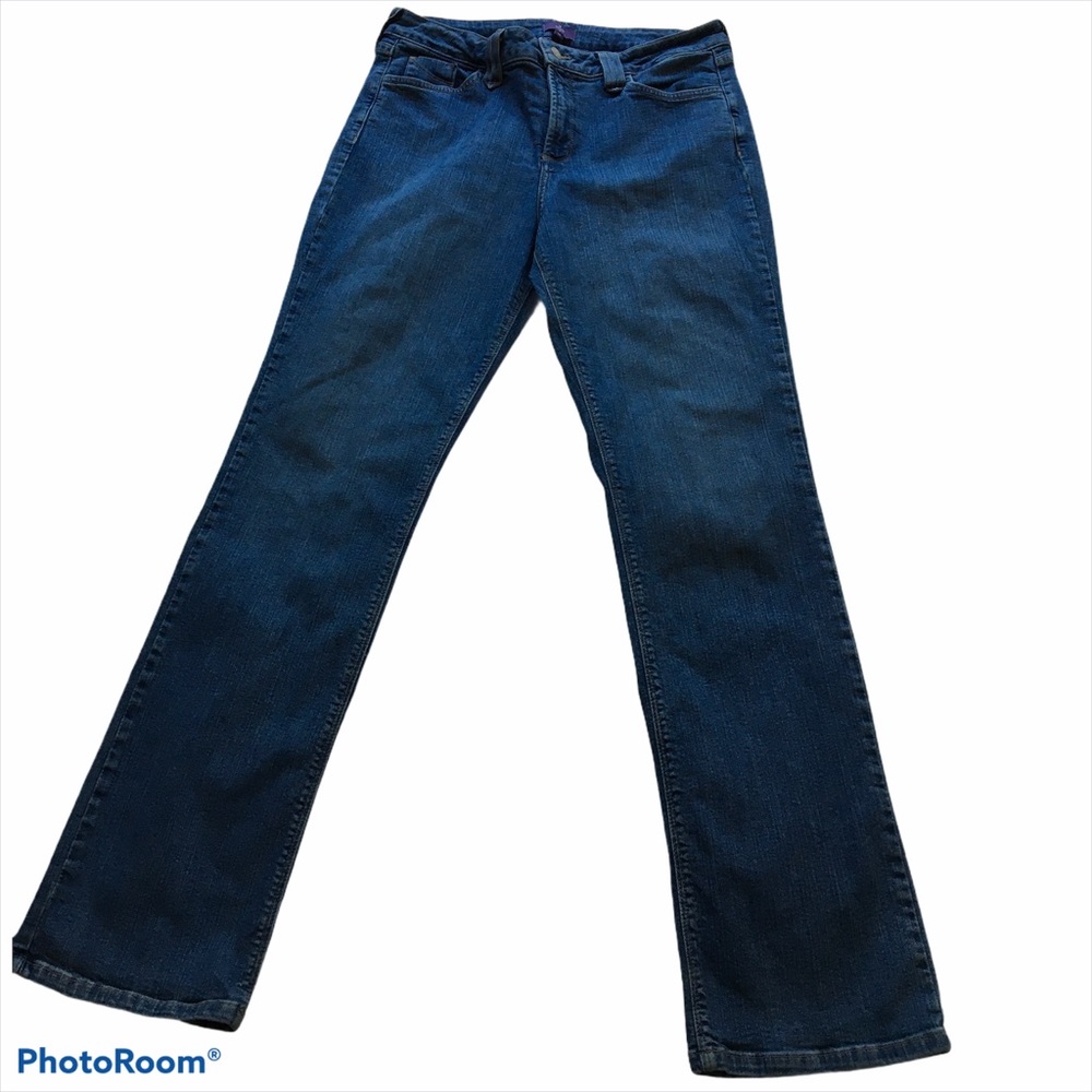 NYDJ Straight Leg High Rise Jeans.